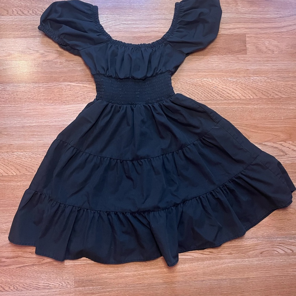 Justice Black Ruffle Dress - Picture 4 of 5